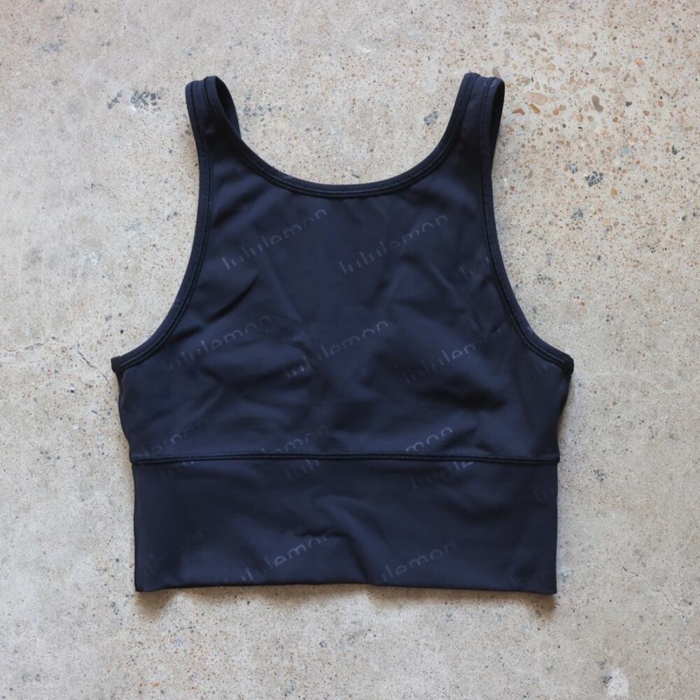 Lululemon Power Pivot Emboss Logo Black Bra Tank